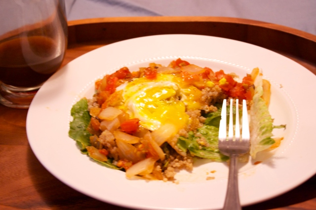 Easy pan salsa breakfast by OhJoyLynn